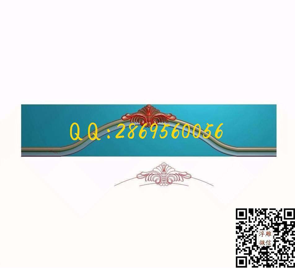 洋花床头花 1840-370-20_欧式木门长条洋花贴花门上花门芯门楣精雕图浮雕图
